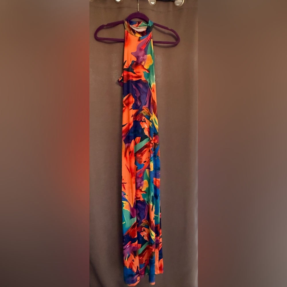 Vibrant Multicolor Maxi Dress